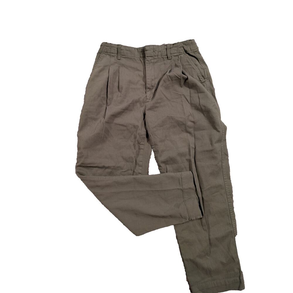 Gap green pleated‎ khaki army jacket pants size 12 cotton blend